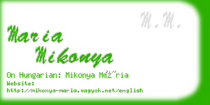 maria mikonya business card